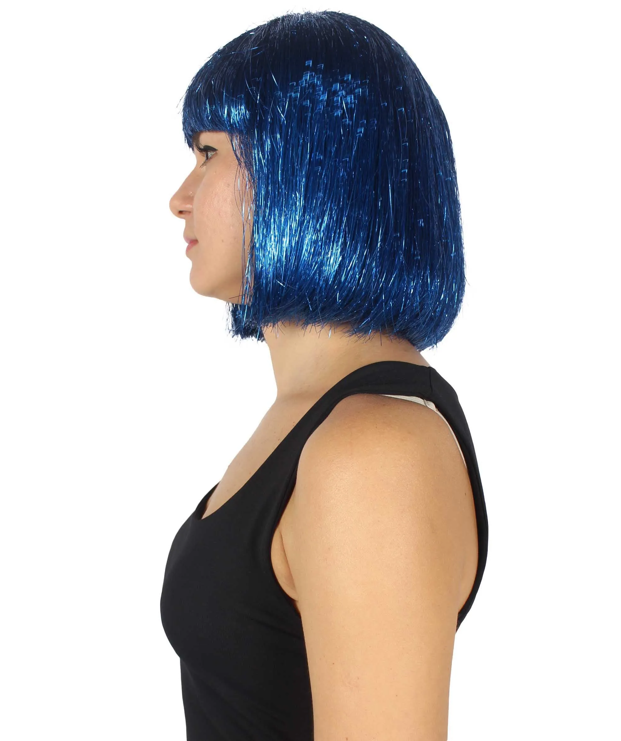 Adult Women Tinsel Bob Wig Collection, Multiple Color Options.