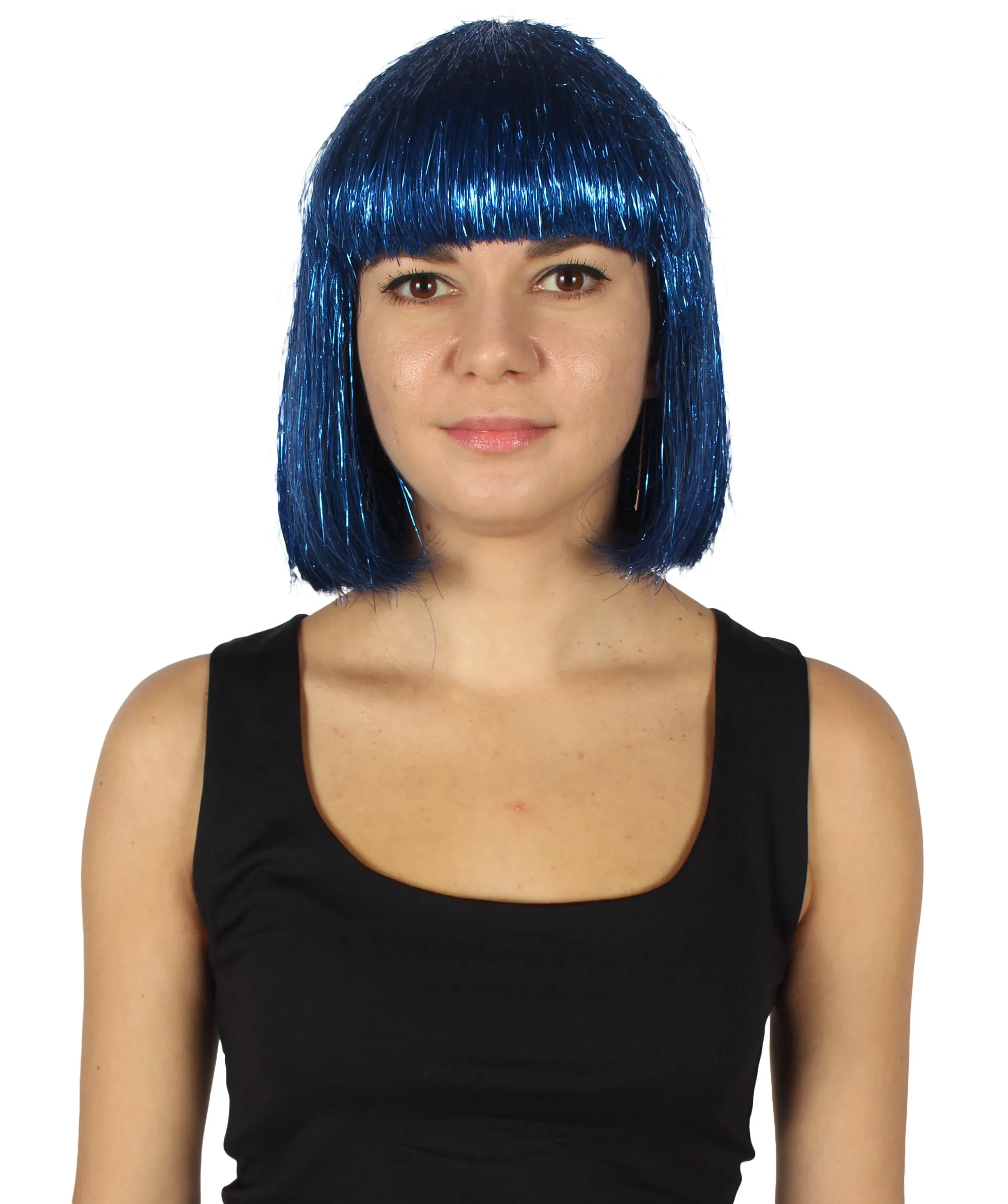 Adult Women Tinsel Bob Wig Collection, Multiple Color Options.