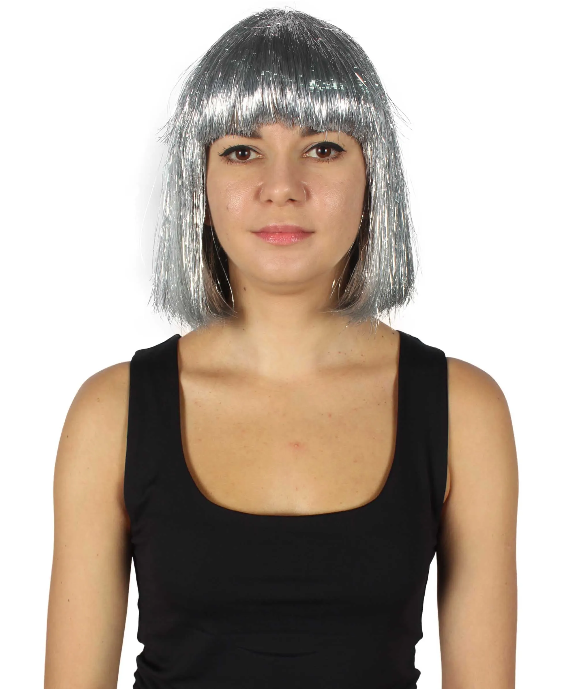 Adult Women Tinsel Bob Wig Collection, Multiple Color Options.