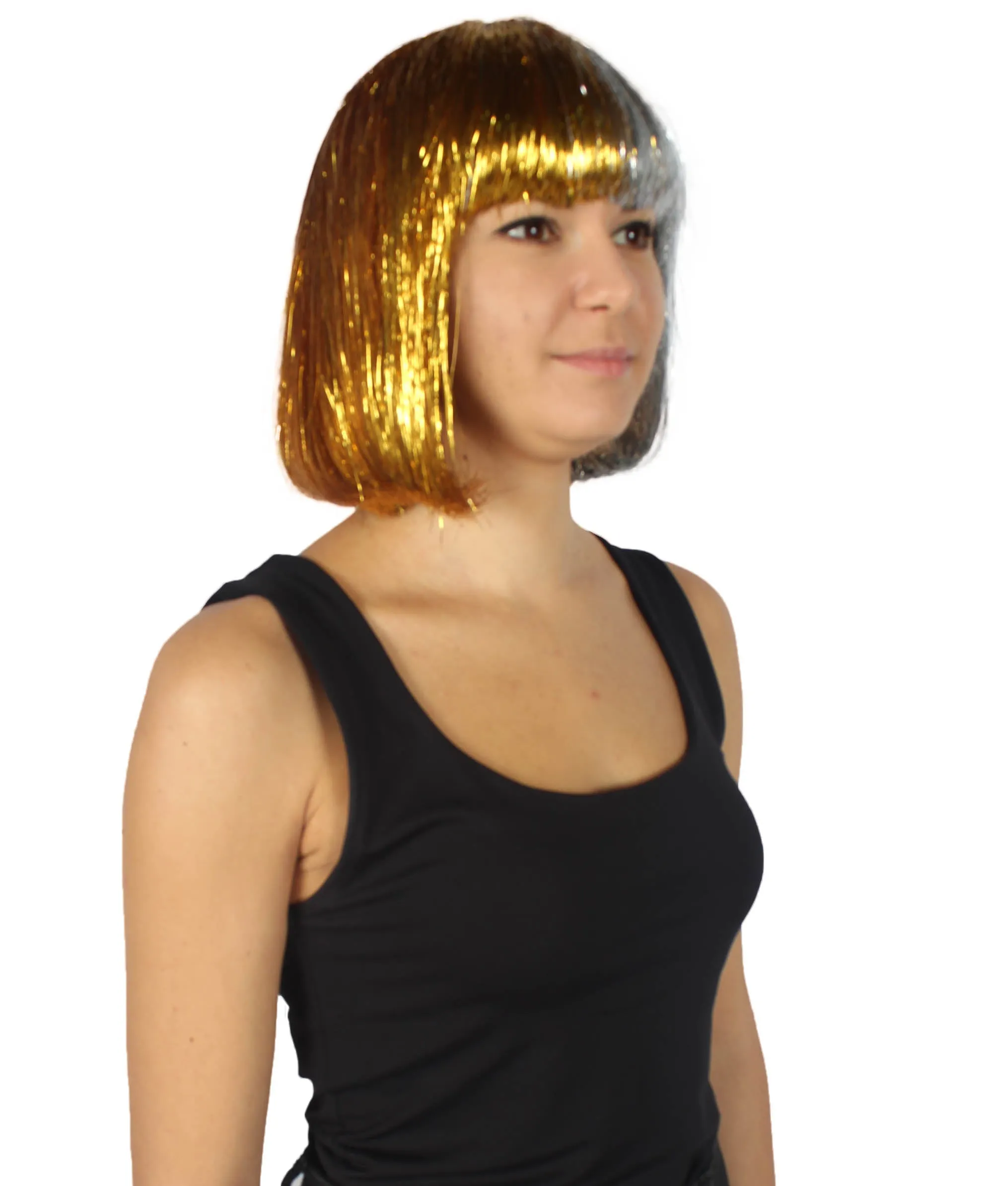 Adult Women Tinsel Bob Wig Collection, Multiple Color Options.