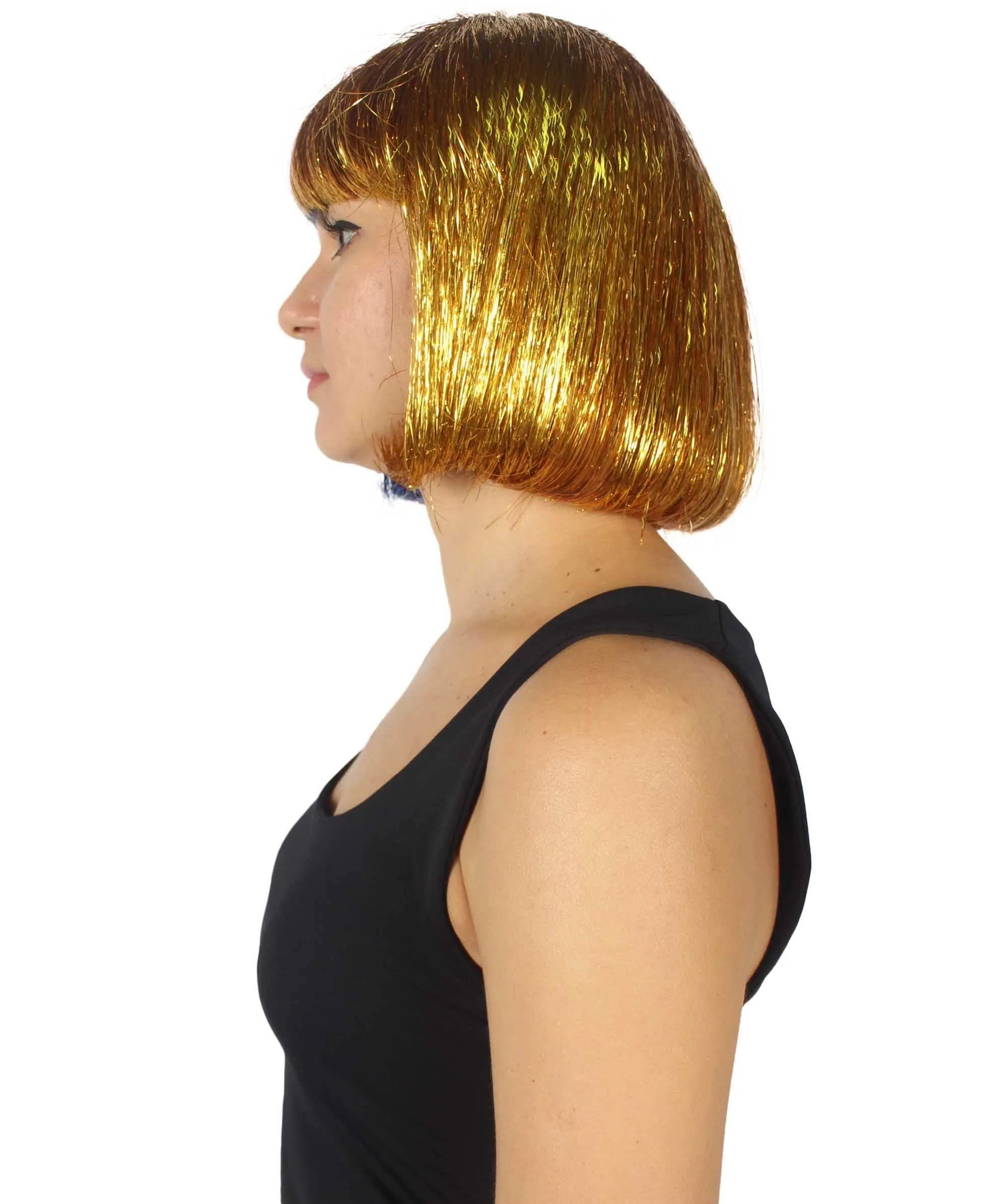 Adult Women Tinsel Bob Wig Collection, Multiple Color Options.