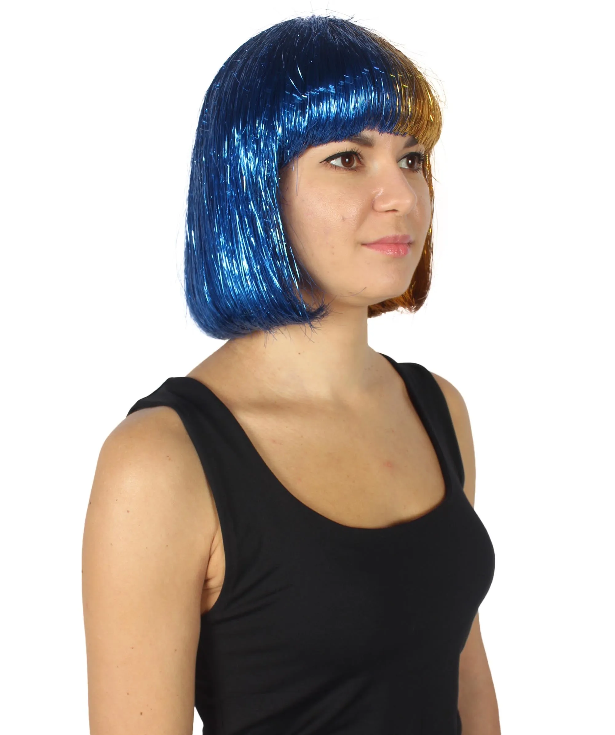 Adult Women Tinsel Bob Wig Collection, Multiple Color Options.