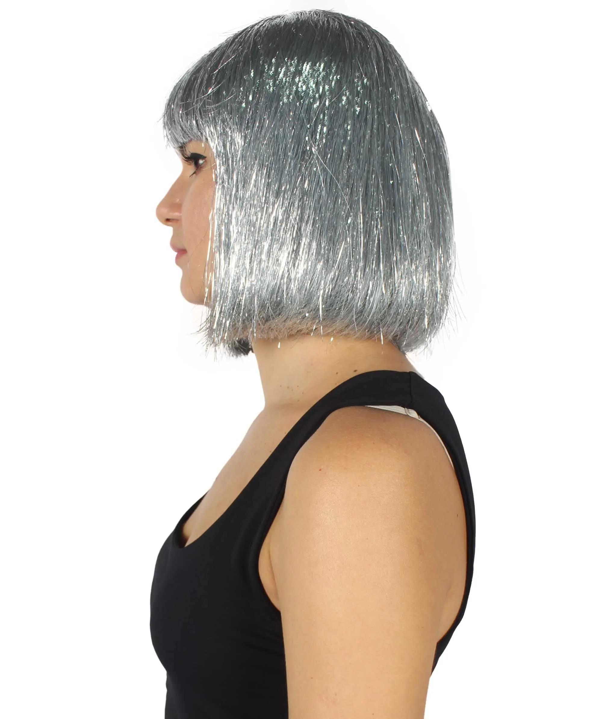 Adult Women Tinsel Bob Wig Collection, Multiple Color Options.