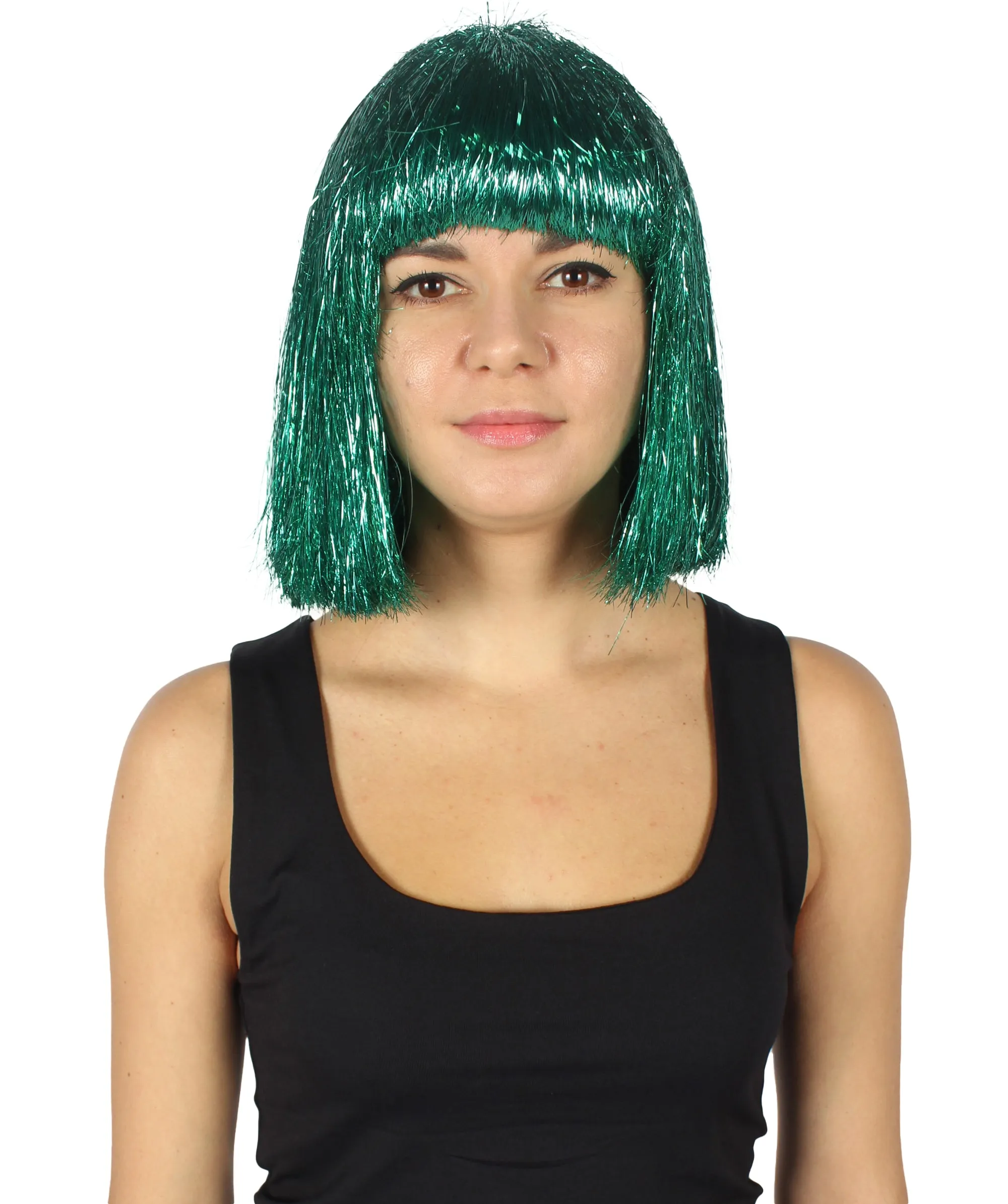 Adult Women Tinsel Bob Wig Collection, Multiple Color Options.