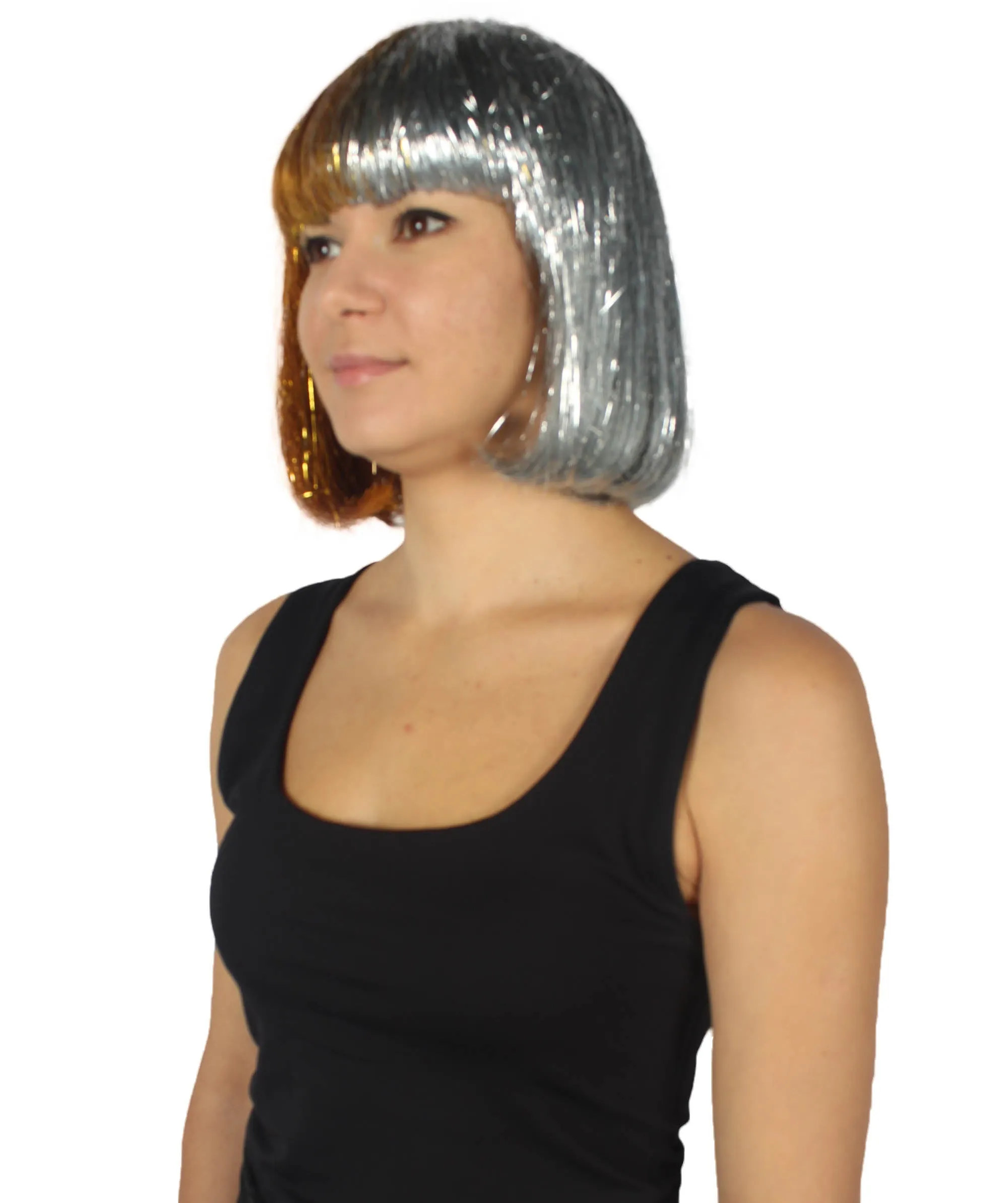 Adult Women Tinsel Bob Wig Collection, Multiple Color Options.