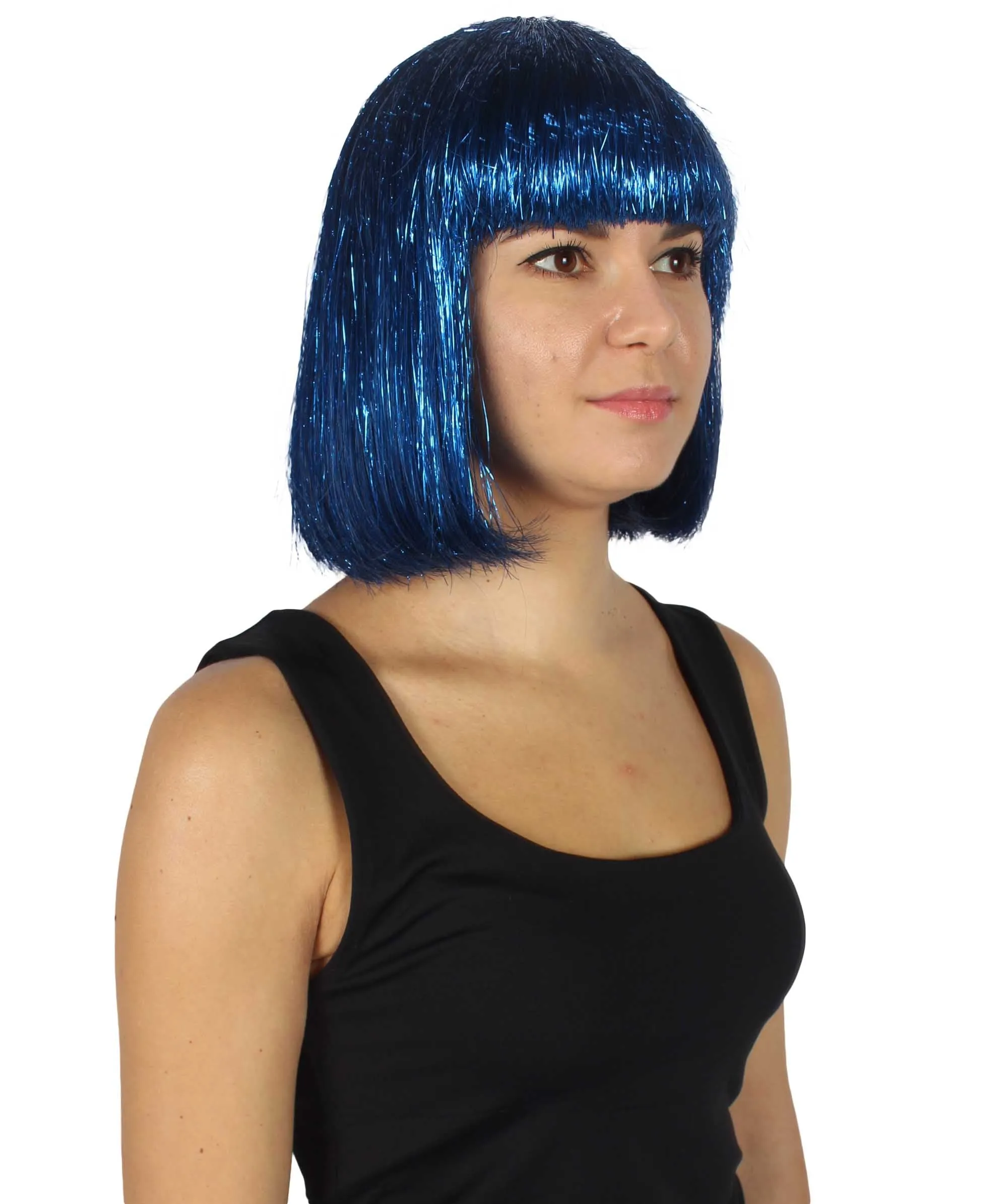 Adult Women Tinsel Bob Wig Collection, Multiple Color Options.