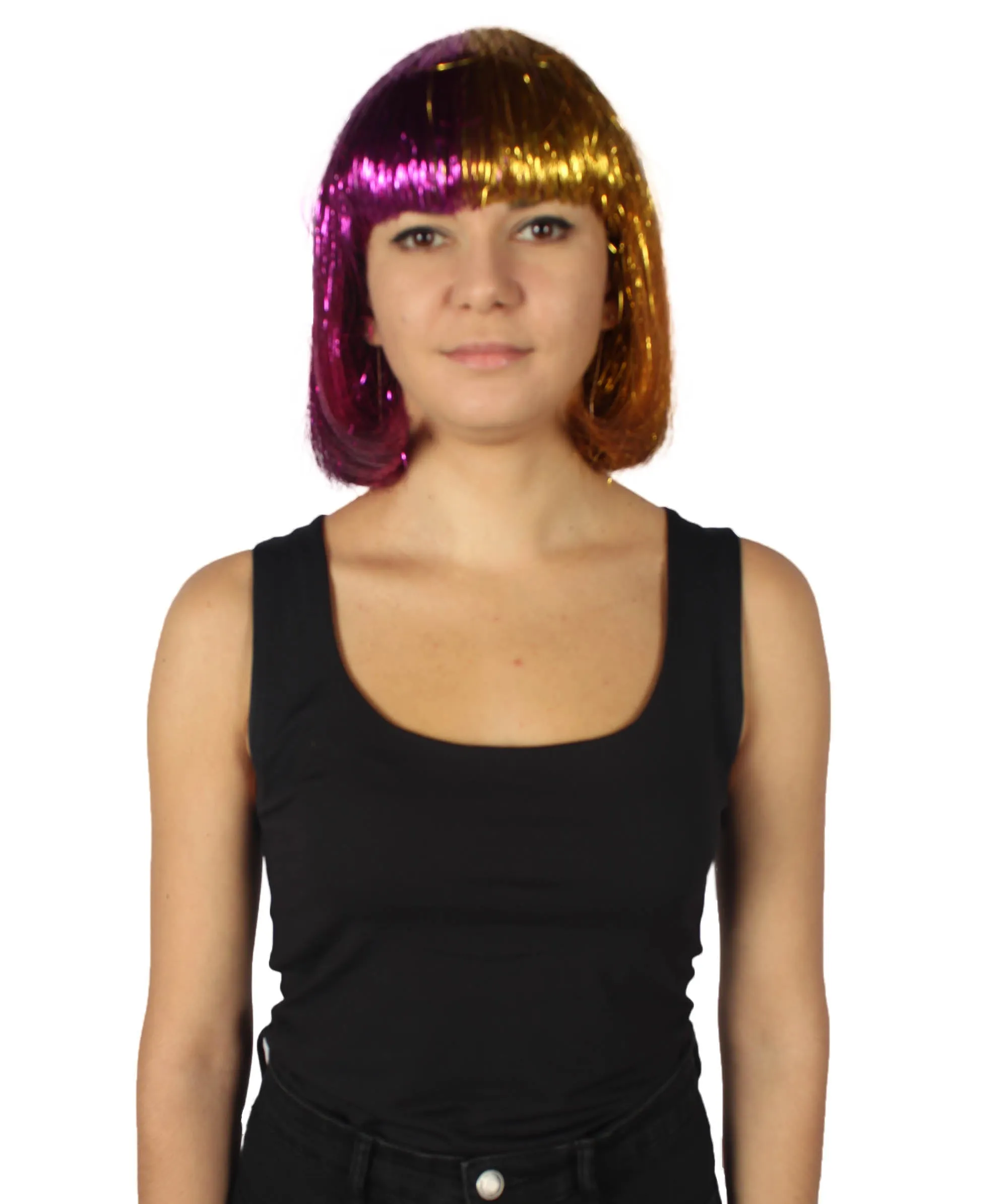 Adult Women Tinsel Bob Wig Collection, Multiple Color Options.