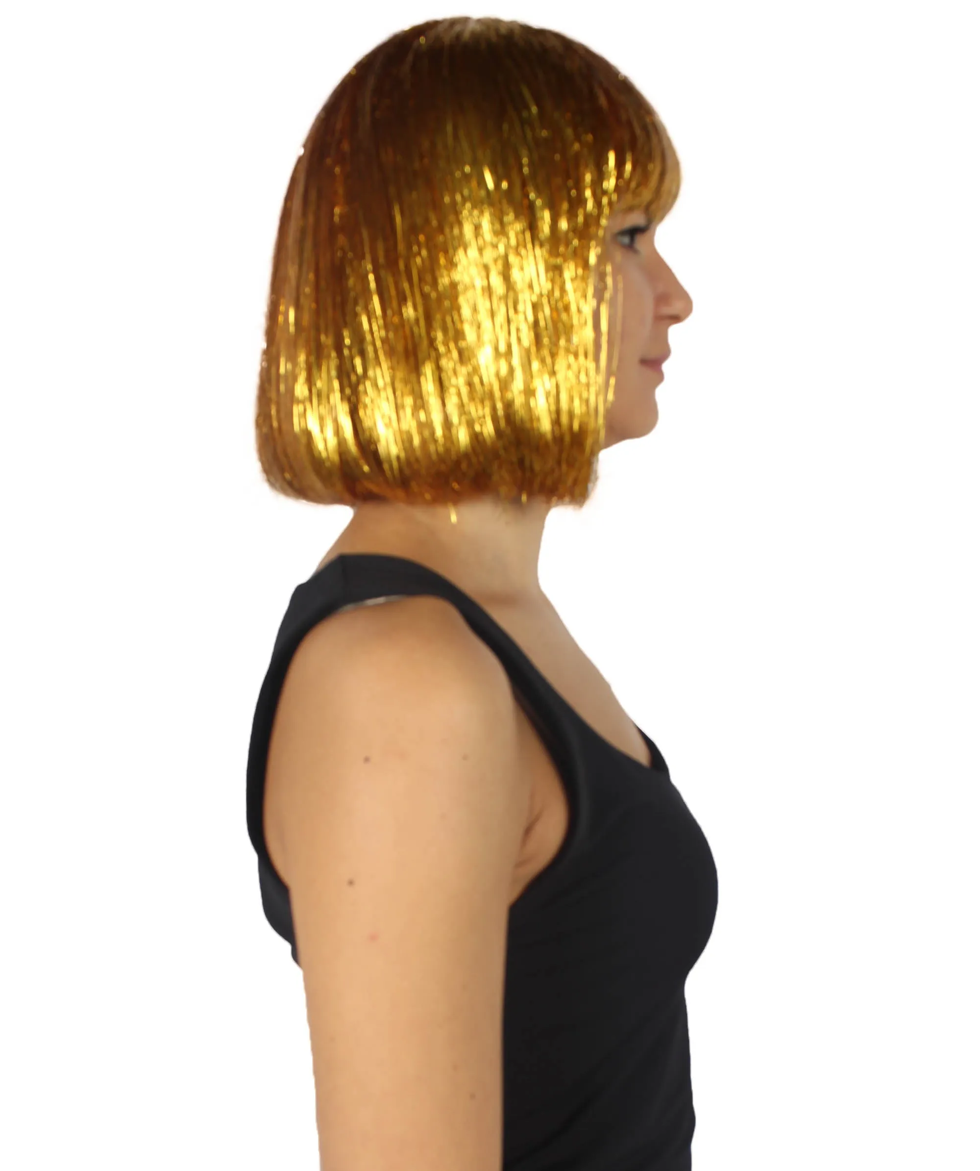 Adult Women Tinsel Bob Wig Collection, Multiple Color Options.