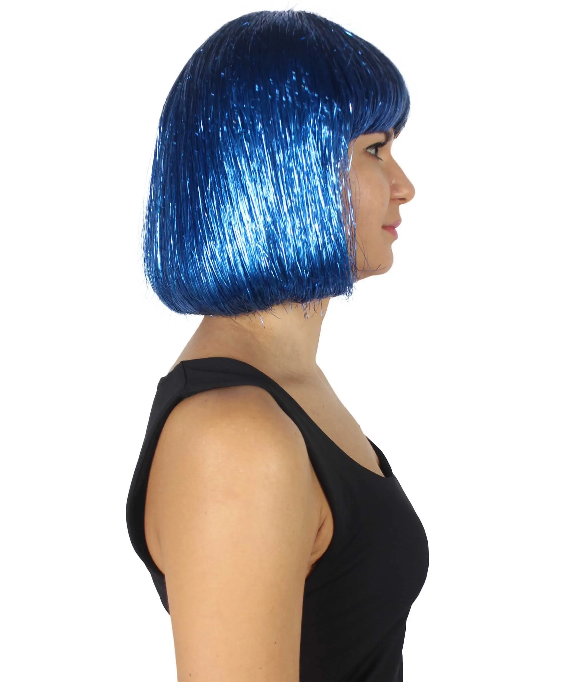 Adult Women Tinsel Bob Wig Collection, Multiple Color Options.