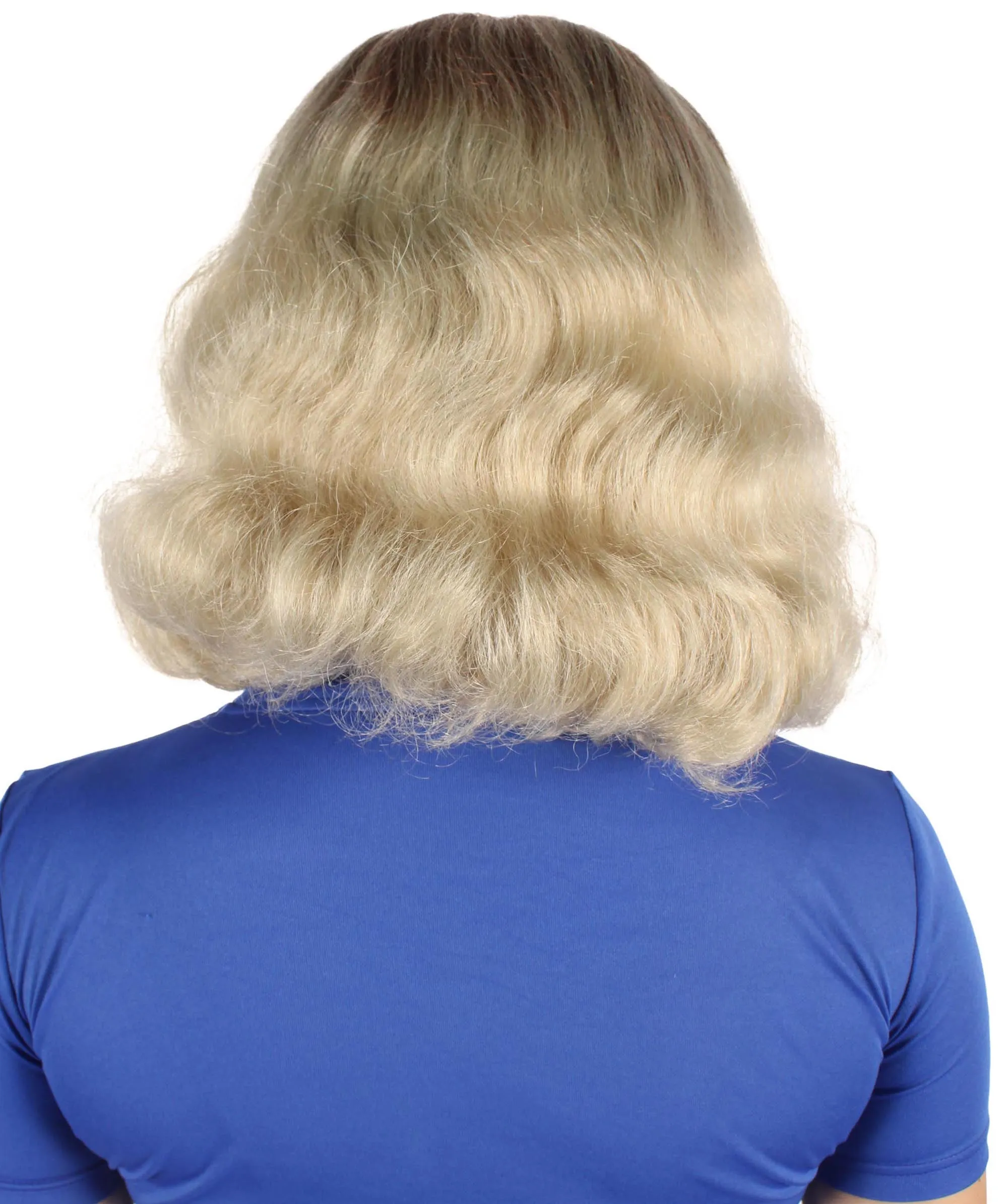 Adult Women’s Australian Actress Classic Movie Remake Side-parted Retro Blonde Wig I Flame-retardant 100% Synthetic Fiber Cosplay Wig