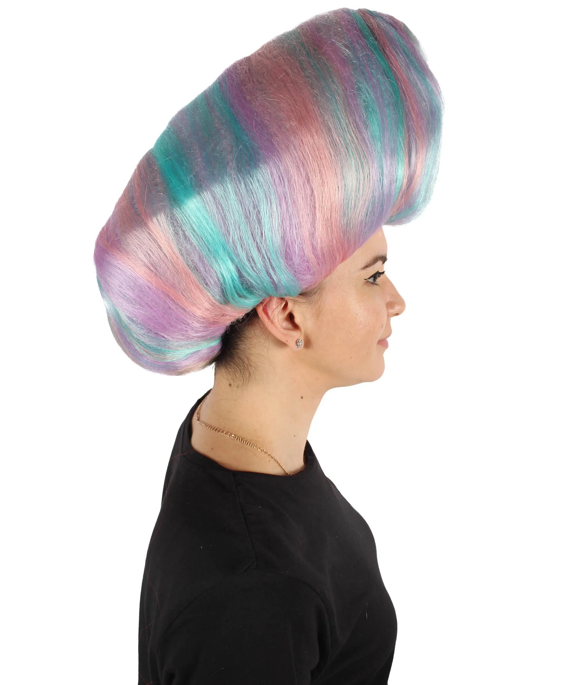 Adult Women’s Drag Queen Rainbow Wig I Perfect for Halloween I Flame-retardant Synthetic Fiber