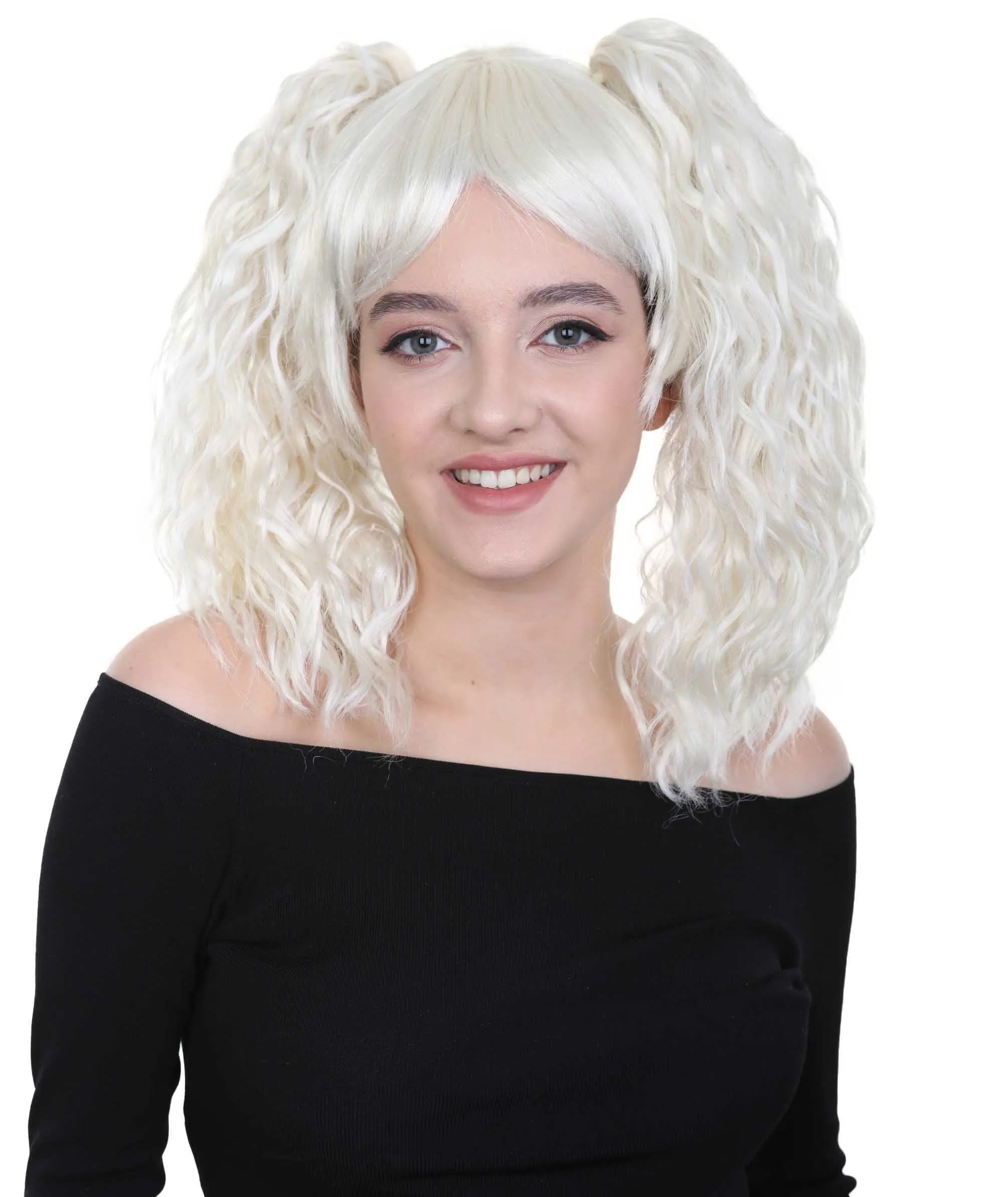 Adults Womens Wig | White TV/Movie Party Ready Fancy Cosplay Halloween Wig | Premium Breathable Capless Cap