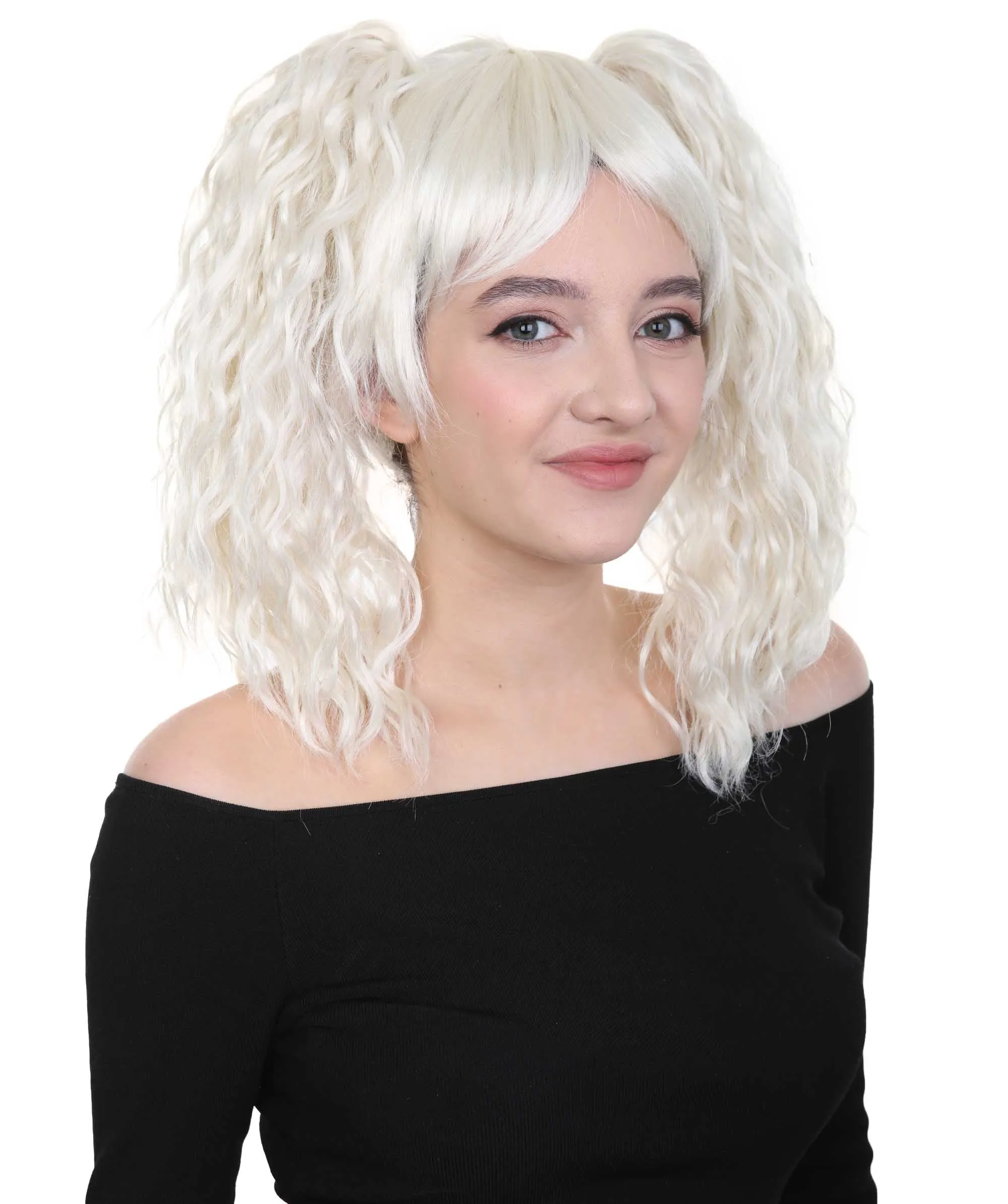 Adults Womens Wig | White TV/Movie Party Ready Fancy Cosplay Halloween Wig | Premium Breathable Capless Cap