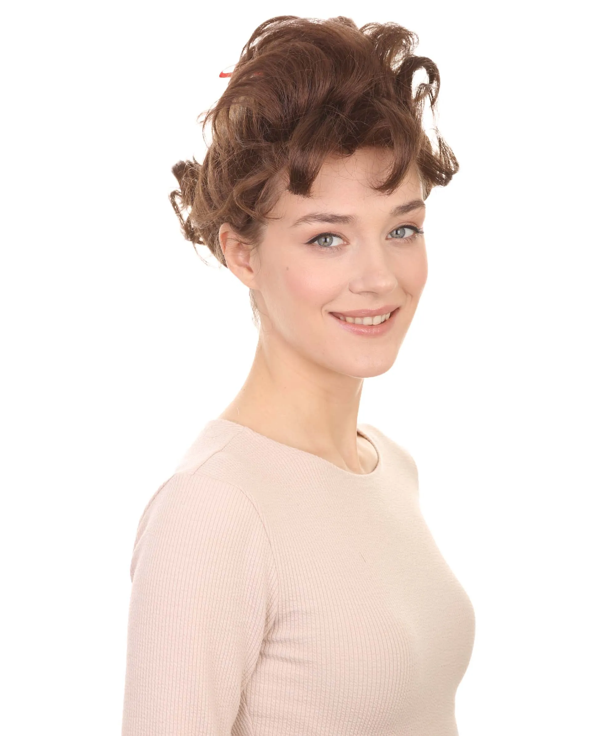 American TV Show Womens Wig , Fancy Party Event Ready Halloween Wig , Premium Breathable Capless Cap