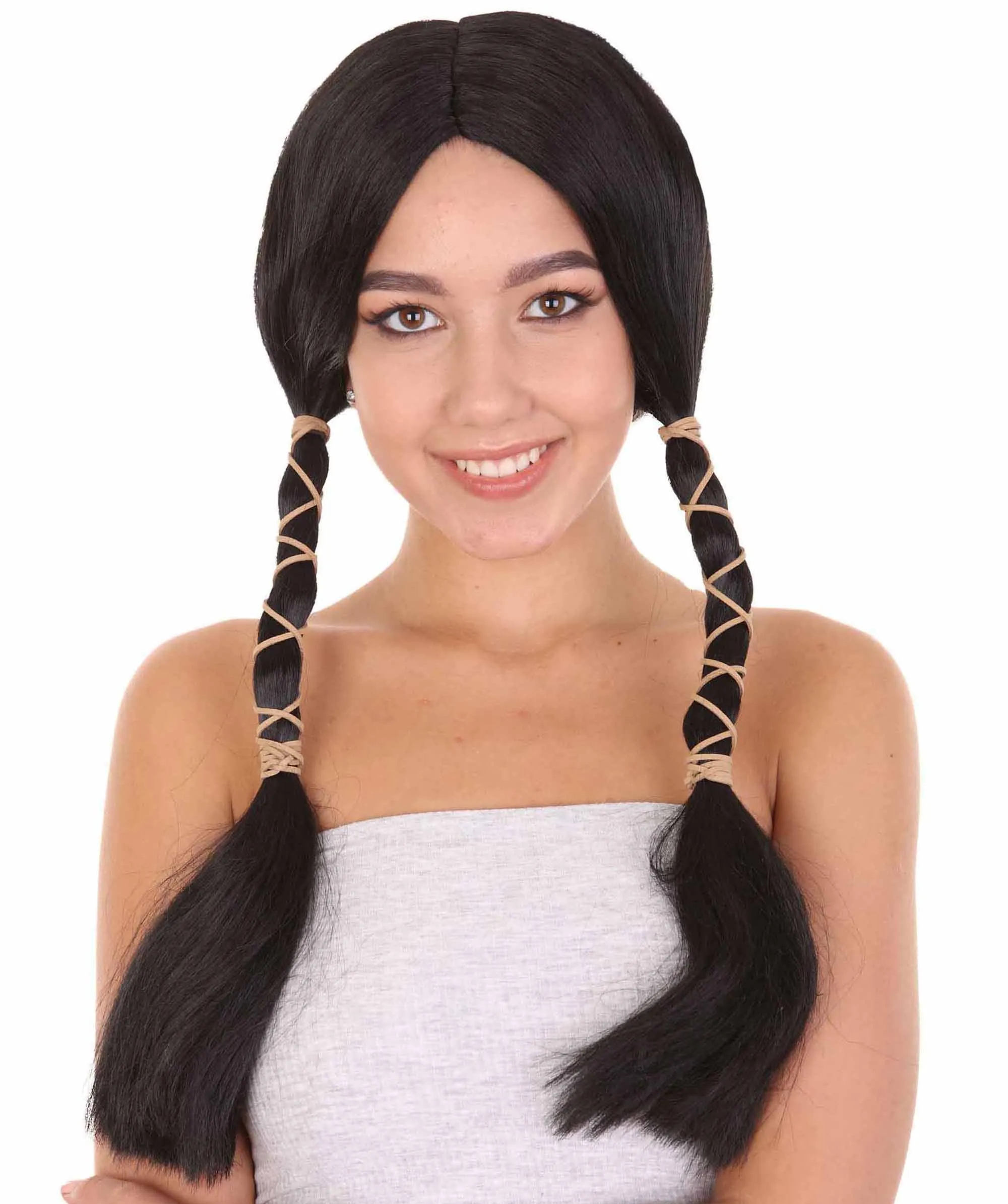 Animation Womens Wig | Black Braided Cosplay Halloween Wig | Premium Breathable Capless Cap