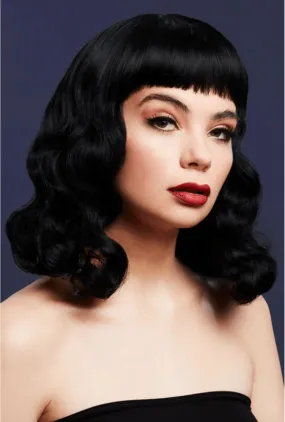 Bettie Wig with Short Fringe Black