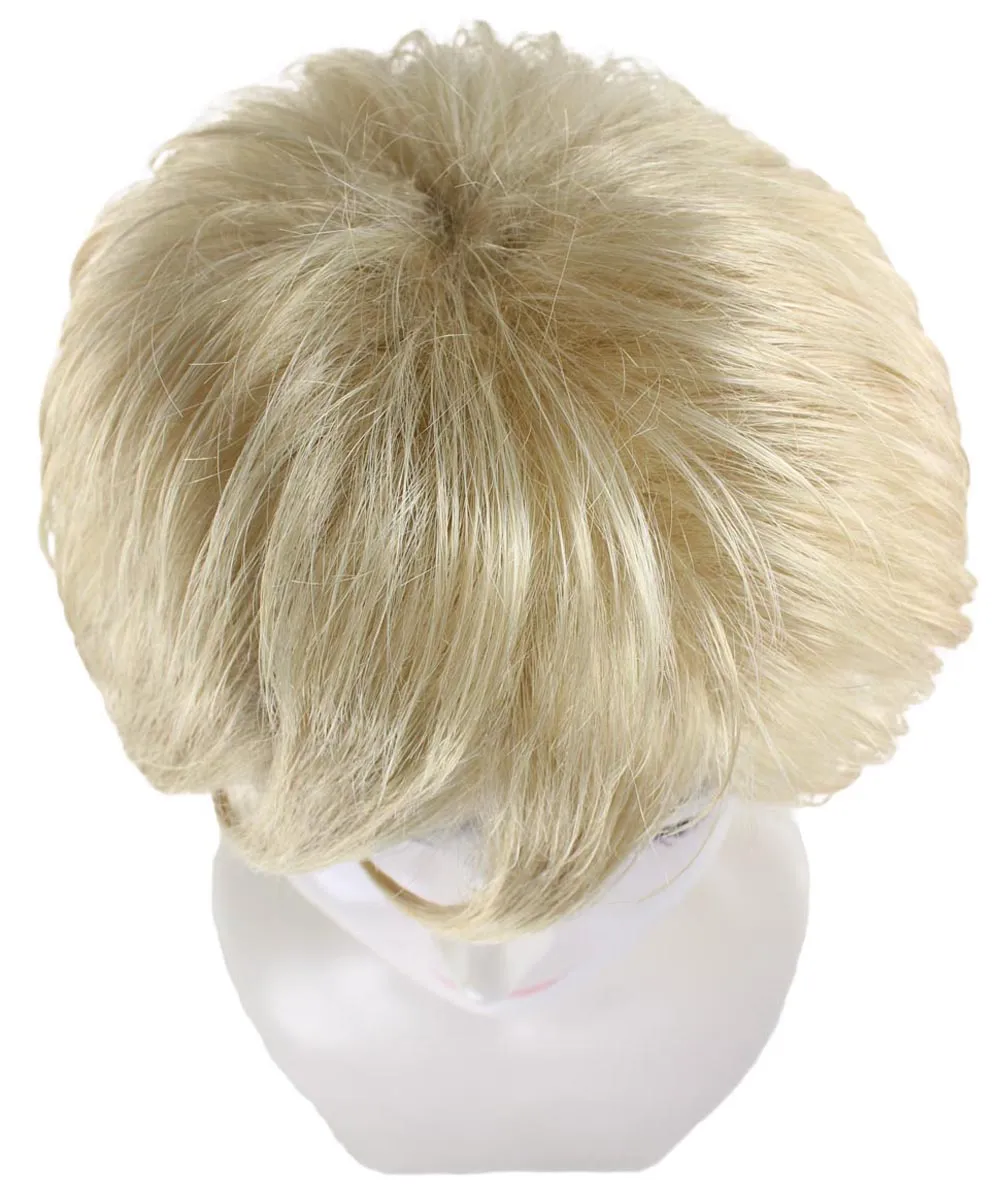 Blonde Short Womens Wig | Natural Looking Halloween Wig | Premium Breathable Capless Cap