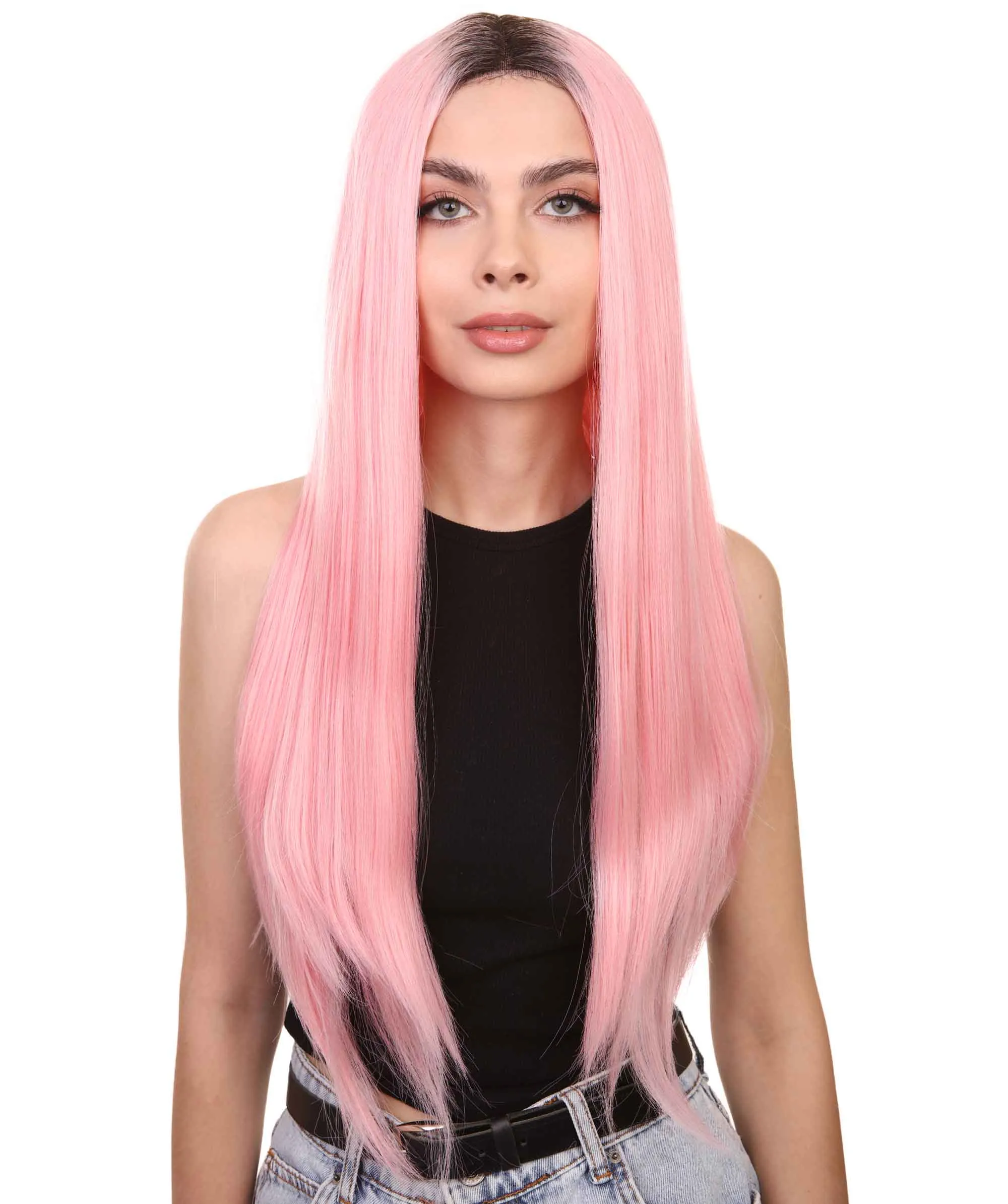 Camila Women's Long Length Lace Front Straight With Dark Roots - Adults Fashion Wigs | Nunique | Nunique