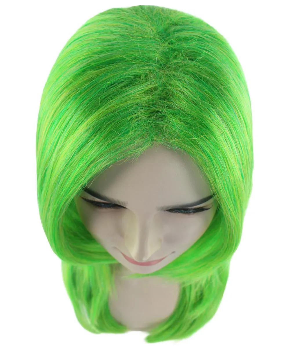 Clown Girl Green Long Wig | Character Cosplay Halloween Wig | Premium Breathable Capless Cap