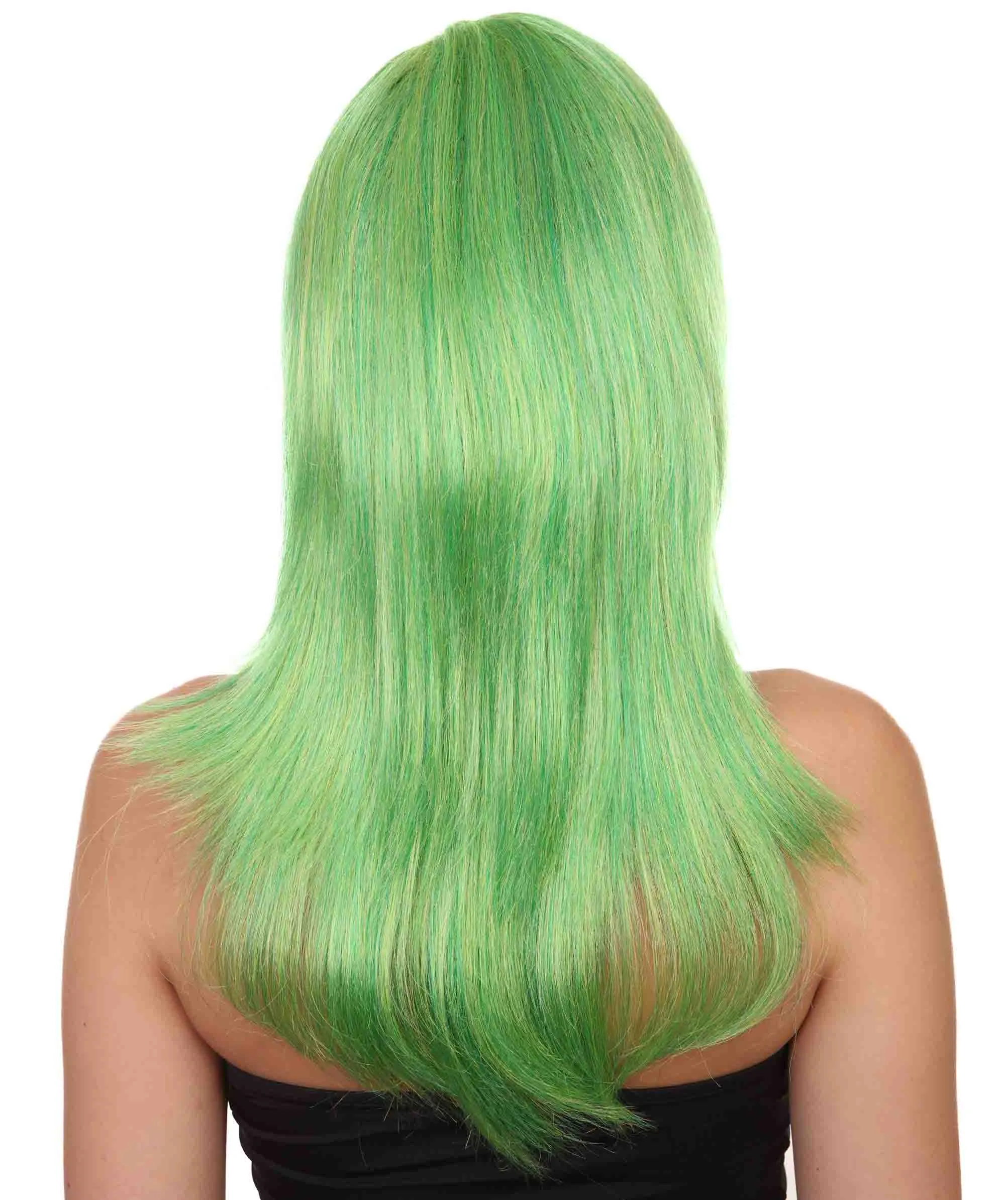 Clown Girl Green Long Wig | Character Cosplay Halloween Wig | Premium Breathable Capless Cap