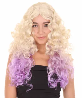 Descendants 2 Mal Wig | Blond Purple TV/Movie Fancy Cosplay Halloween Wig | Premium Breathable Capless Cap