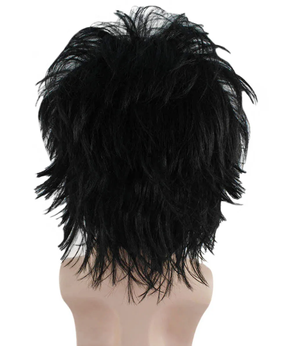 Edward Wig | Black TV/Movie Wigs | Premium Breathable Capless Cap