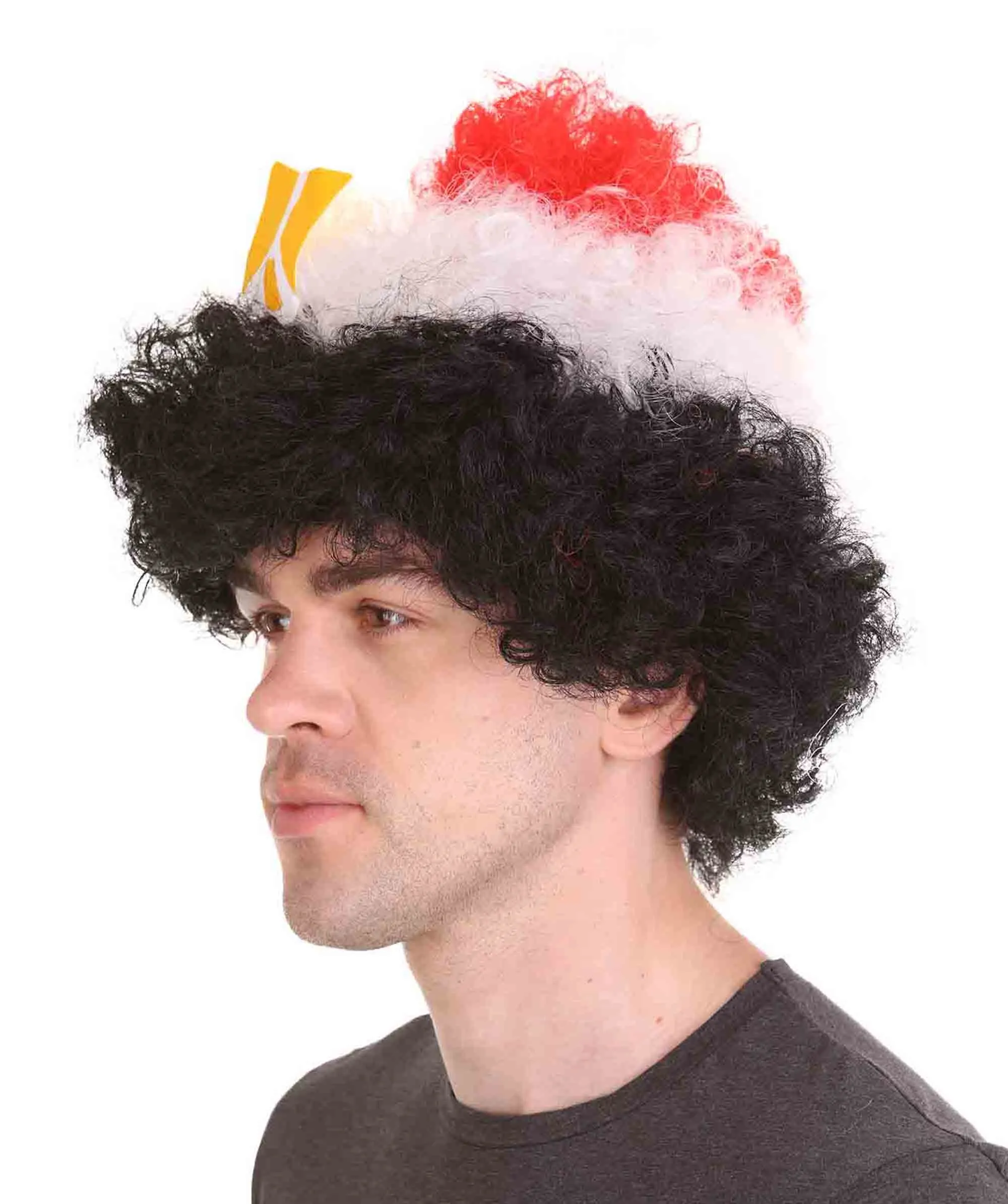 Egypt Flag Sport Afro Wig | Red White Black Wig