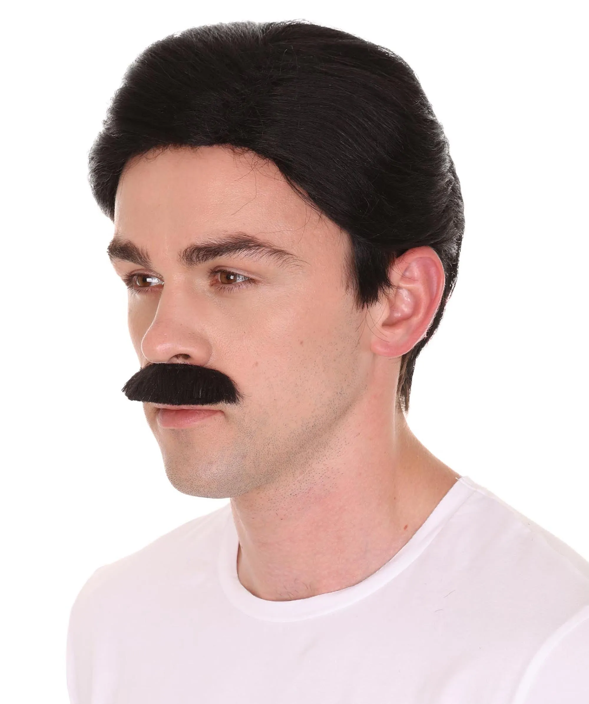 Father Wig and Moustache Set | Mens Cosplay Halloween Wig | Premium Breathable Capless Cap