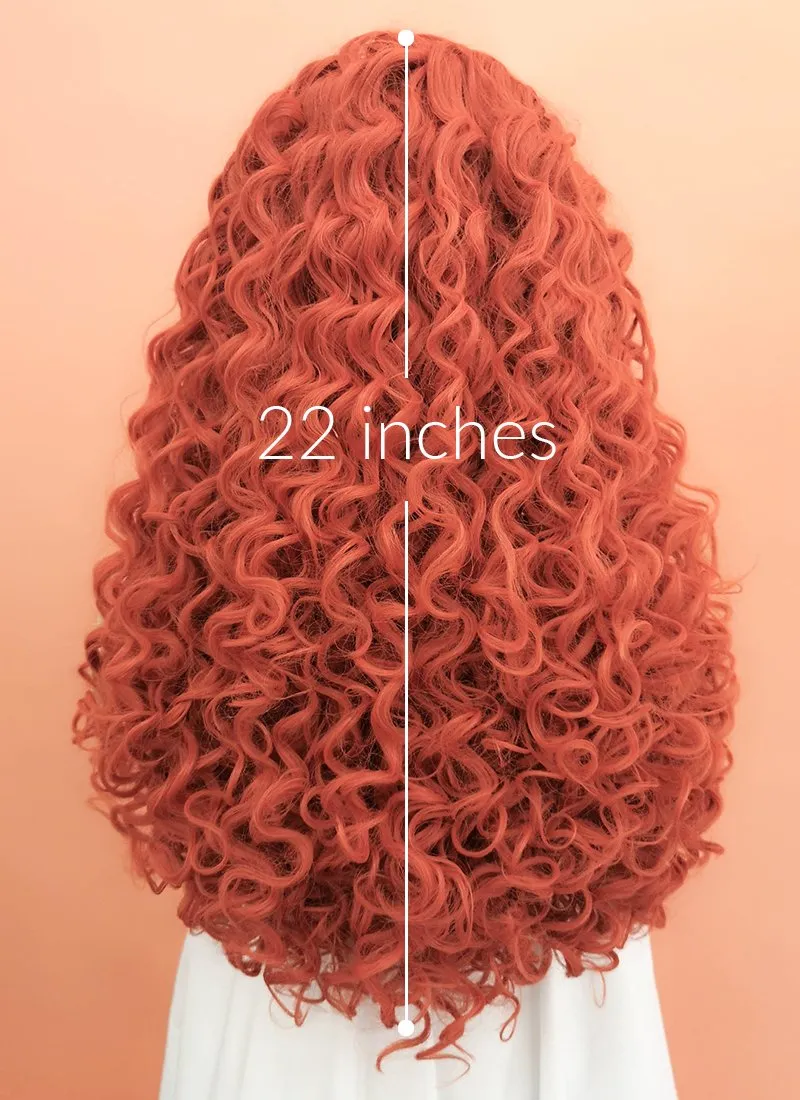 Ginger Spiral Curly Lace Front Synthetic Wig LF663J