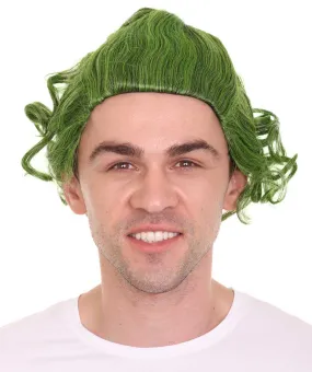 Green Mens Wig | Movie Cosplay Halloween Wig | Premium Breathable Capless Cap