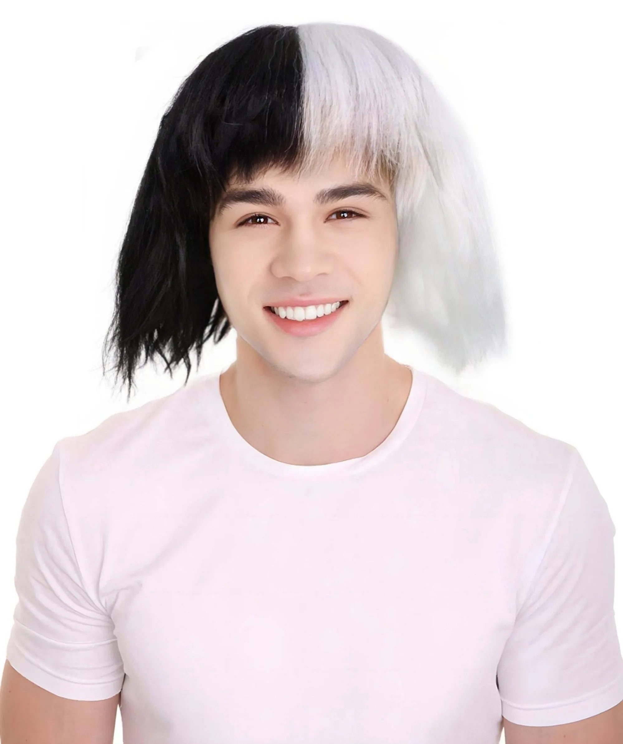 HPO Adult Comedy TV Men's Wig  Cosplay Halloween Wig I Multiple Color Options I Flame-retardant Synthetic Fiber