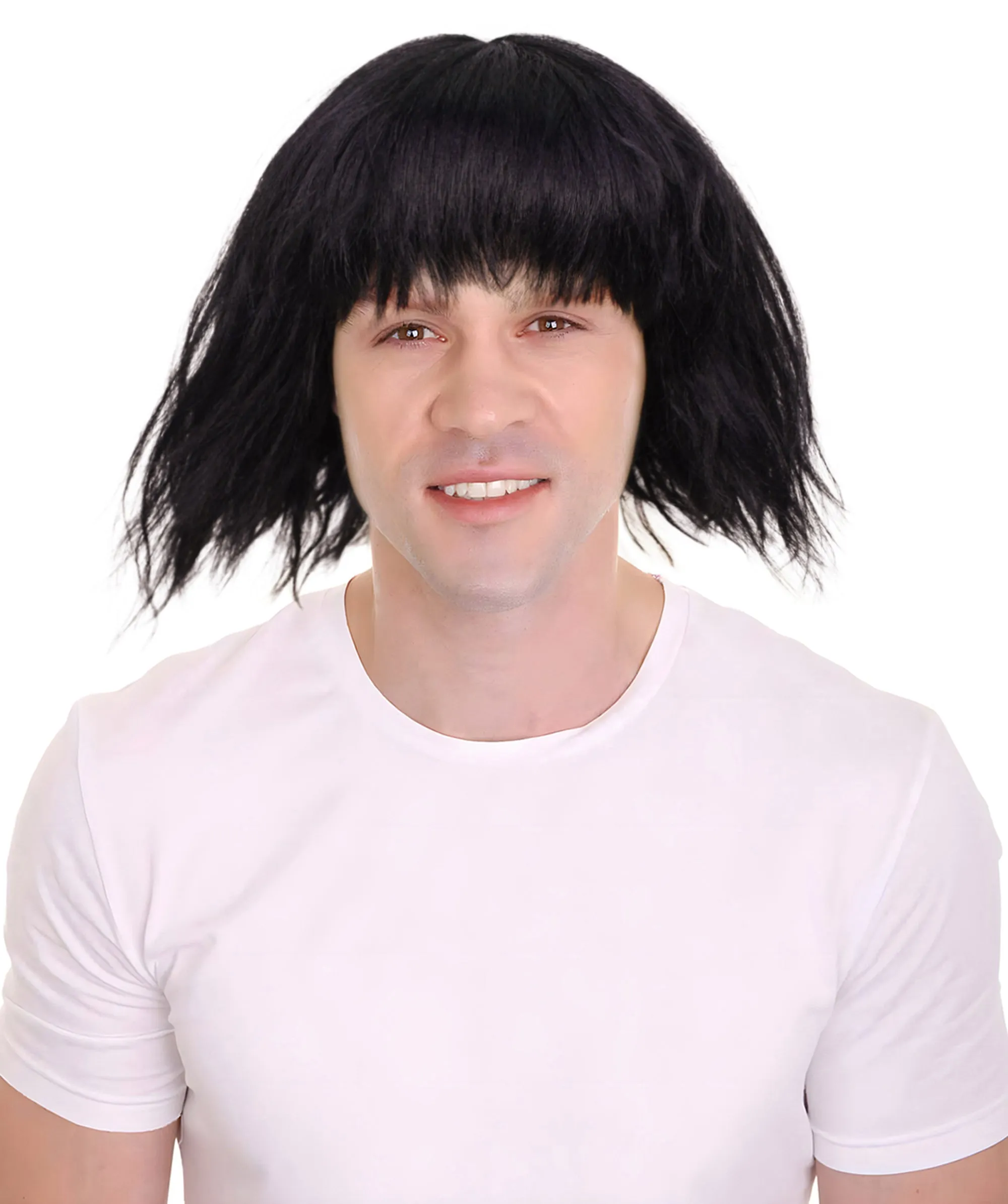 HPO Adult Comedy TV Men's Wig  Cosplay Halloween Wig I Multiple Color Options I Flame-retardant Synthetic Fiber