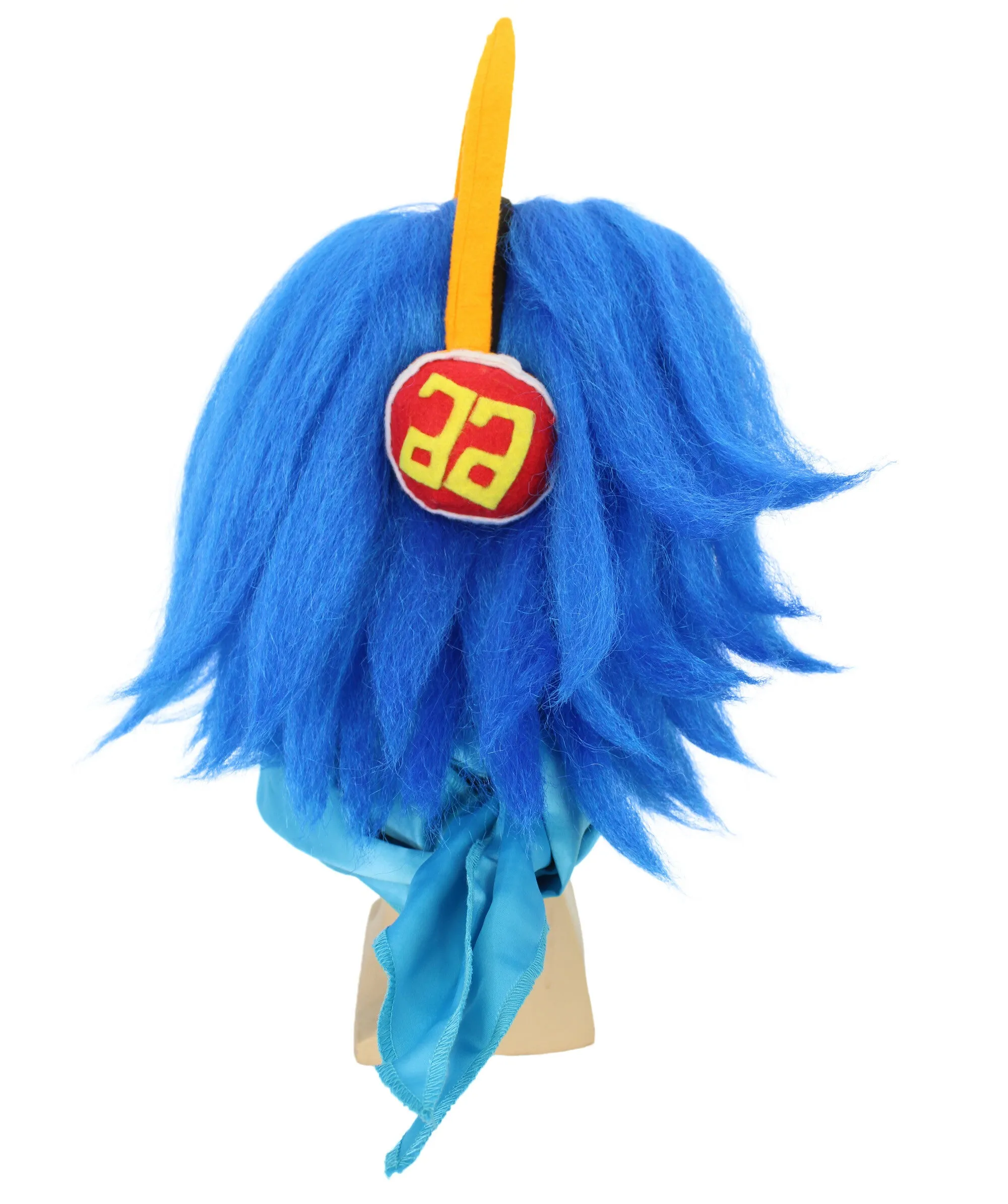 HPO Adult Men's Japanese Manga Blue Prince Wig| Perfect for Halloween| Flame-retardant Synthetic Material