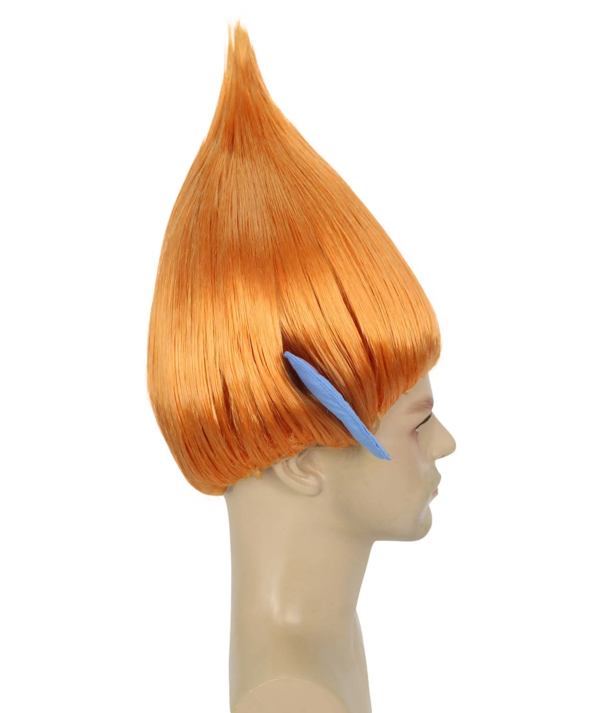 HPO Adult Men's Pointy Diamond Guy Troll Wig with Blue Ears | Multiple Color Options