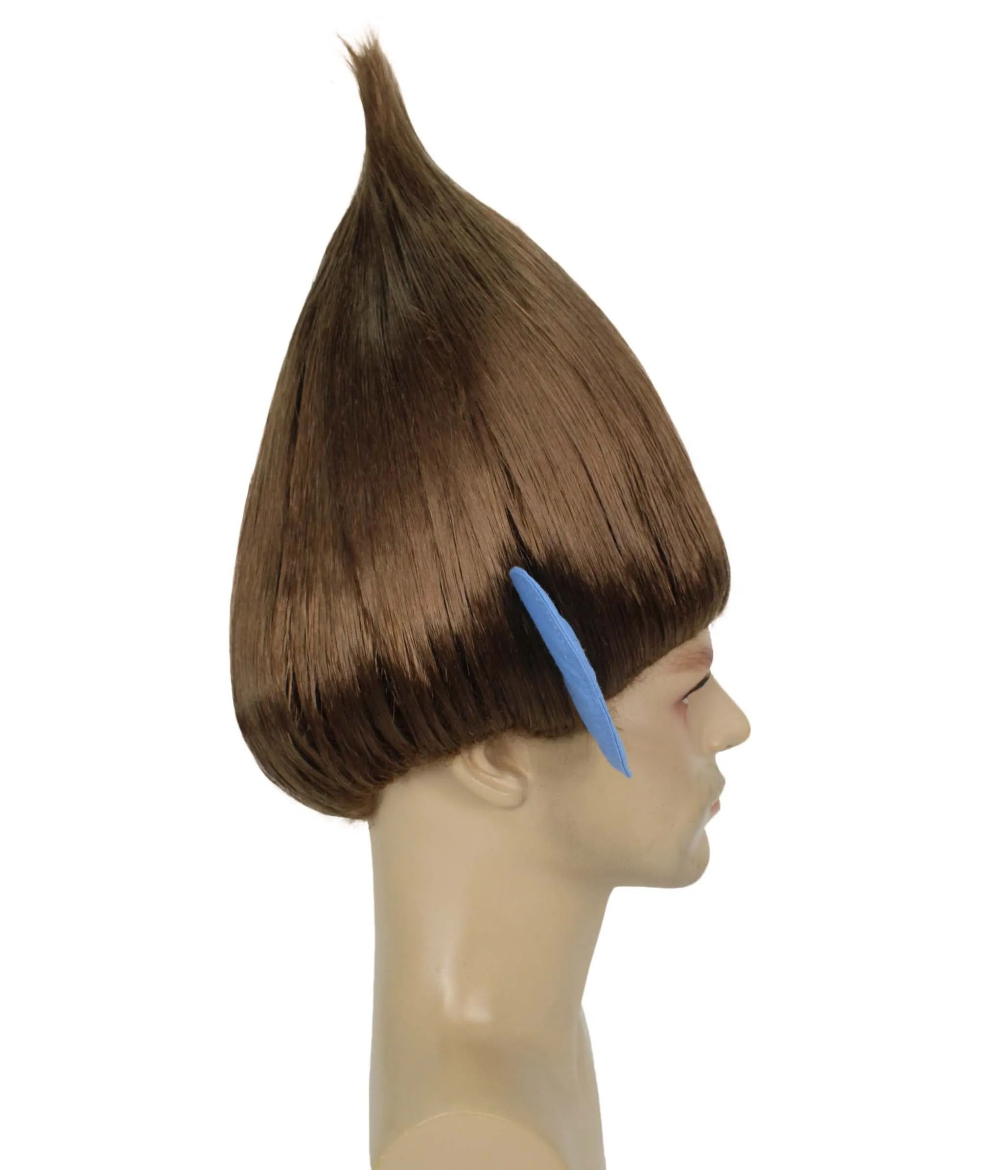 HPO Adult Men's Pointy Diamond Guy Troll Wig with Blue Ears | Multiple Color Options