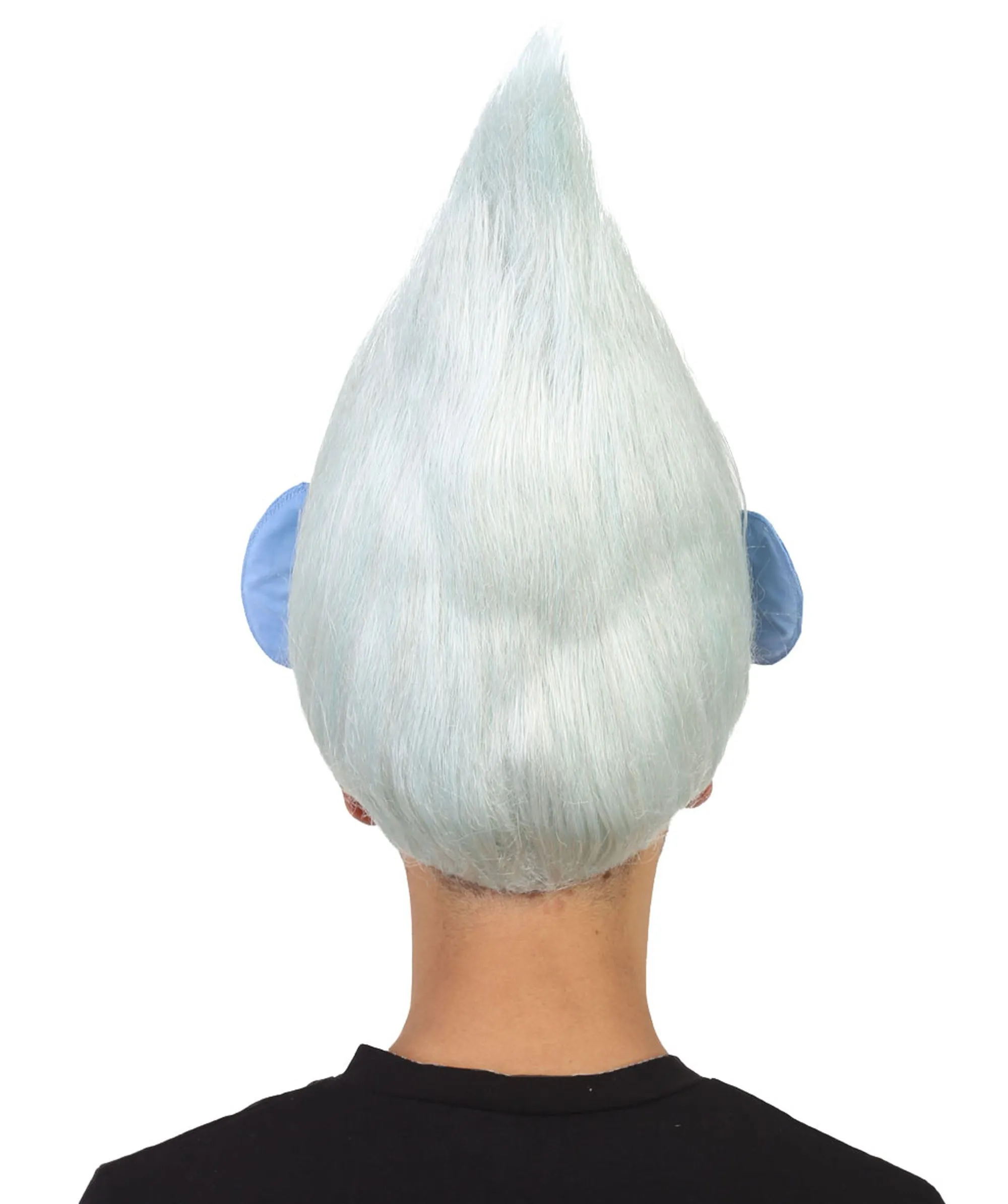 HPO Adult Men's Pointy Diamond Guy Troll Wig with Blue Ears | Multiple Color Options