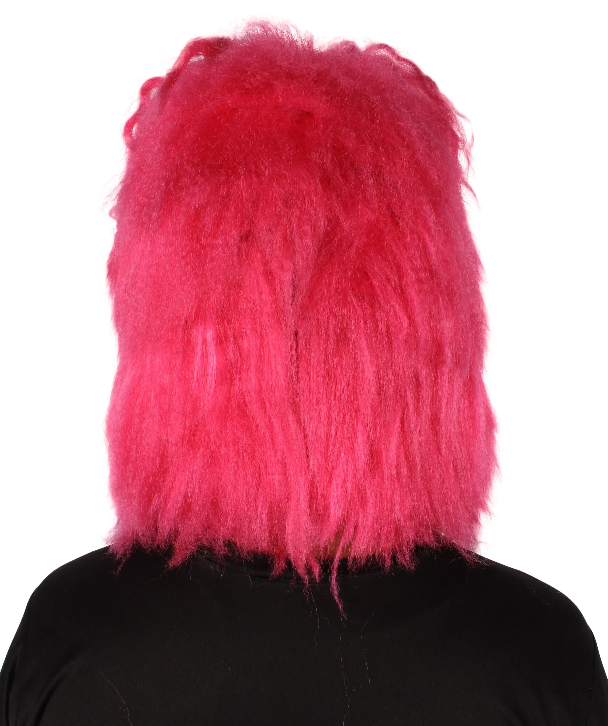 HPO Adult Unisex Monster Fur Pink Mask | Best for Halloween and Cosplay| Flame-retardant Synthetic Fiber