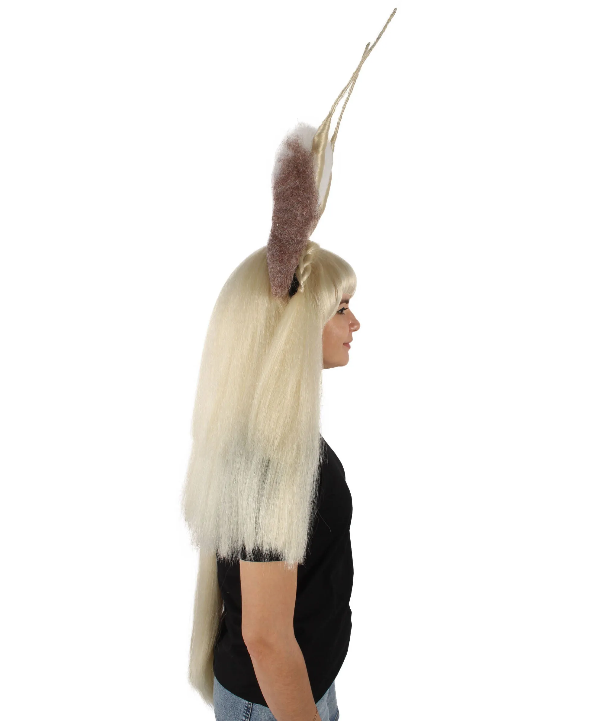 HPO Adult Women's Dramatic Devil Horn Layered Wig I Flame-retardant Synthetic Fiber