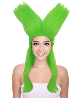 HPO Adult Women's Green Drag Queen Wig I Cosplay Wig I Flame-retardant Synthetic Fiber