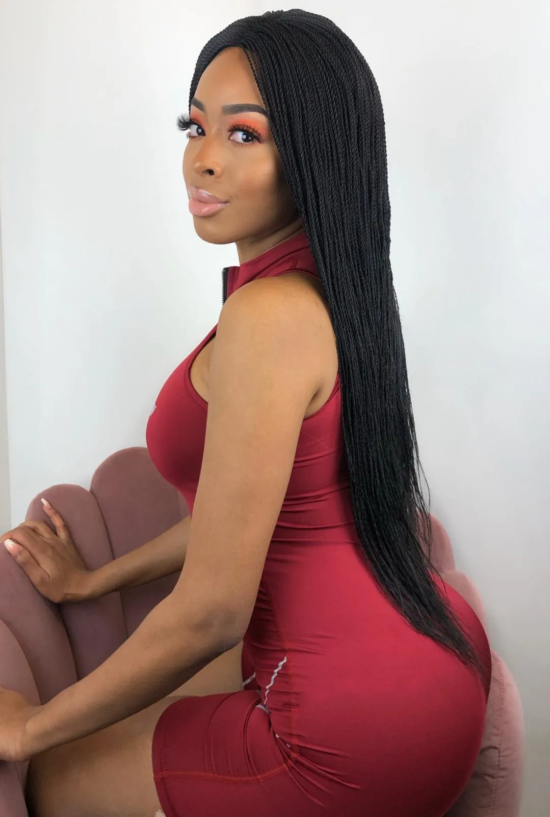 Omalicha Synthetic Fibre Braided Wig