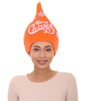 Orange Christmas Tree Unisex Wig | Merry Christmas Wig | Premium Breathable Capless Cap