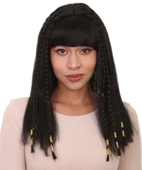 Playful Brunette Adult Womens Wig | Black Long Cosplay Halloween Wig | Premium Breathable Capless Cap