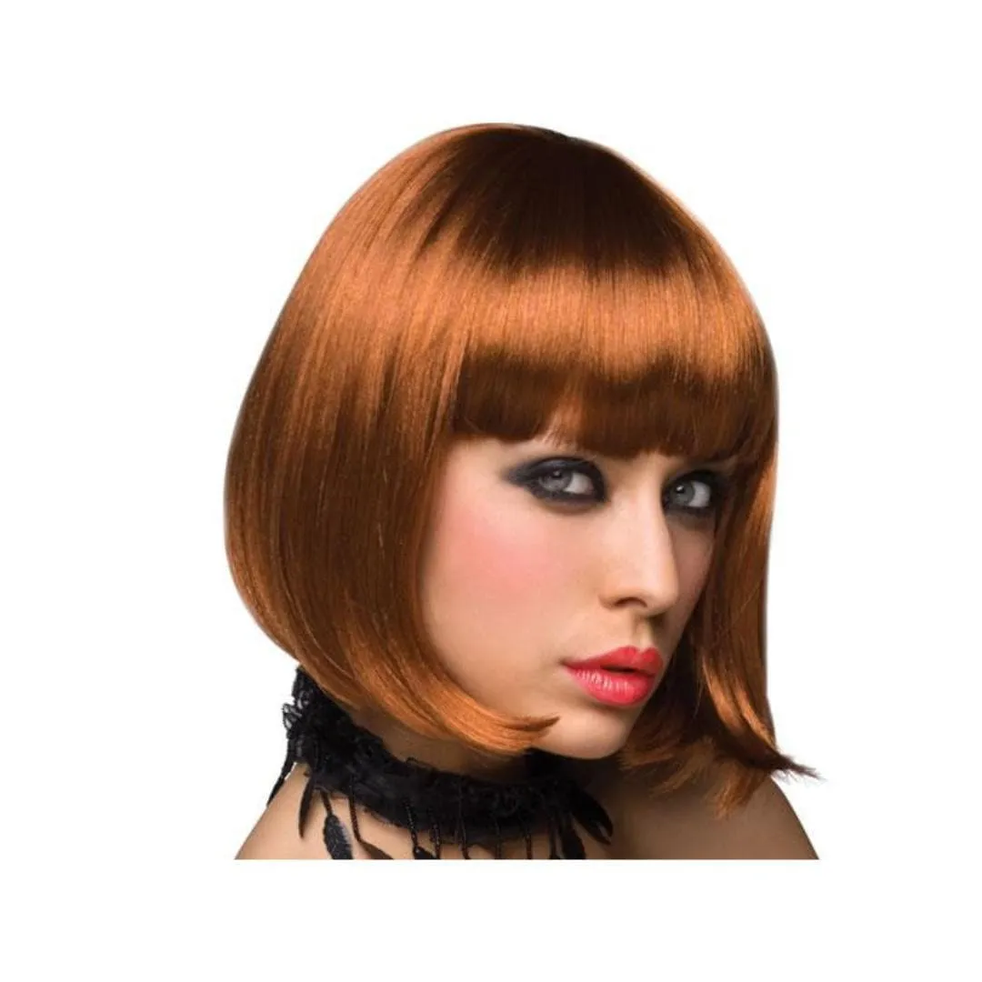 Pleasure Wigs Cici Short Hair Bob Look Banged Wig Red