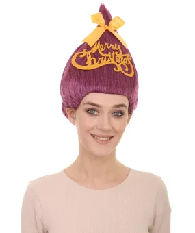 Purple Christmas Tree Unisex Wig | Merry Christmas Wig | Premium Breathable Capless Cap