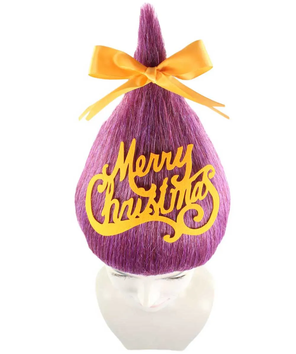 Purple Christmas Tree Unisex Wig | Merry Christmas Wig | Premium Breathable Capless Cap