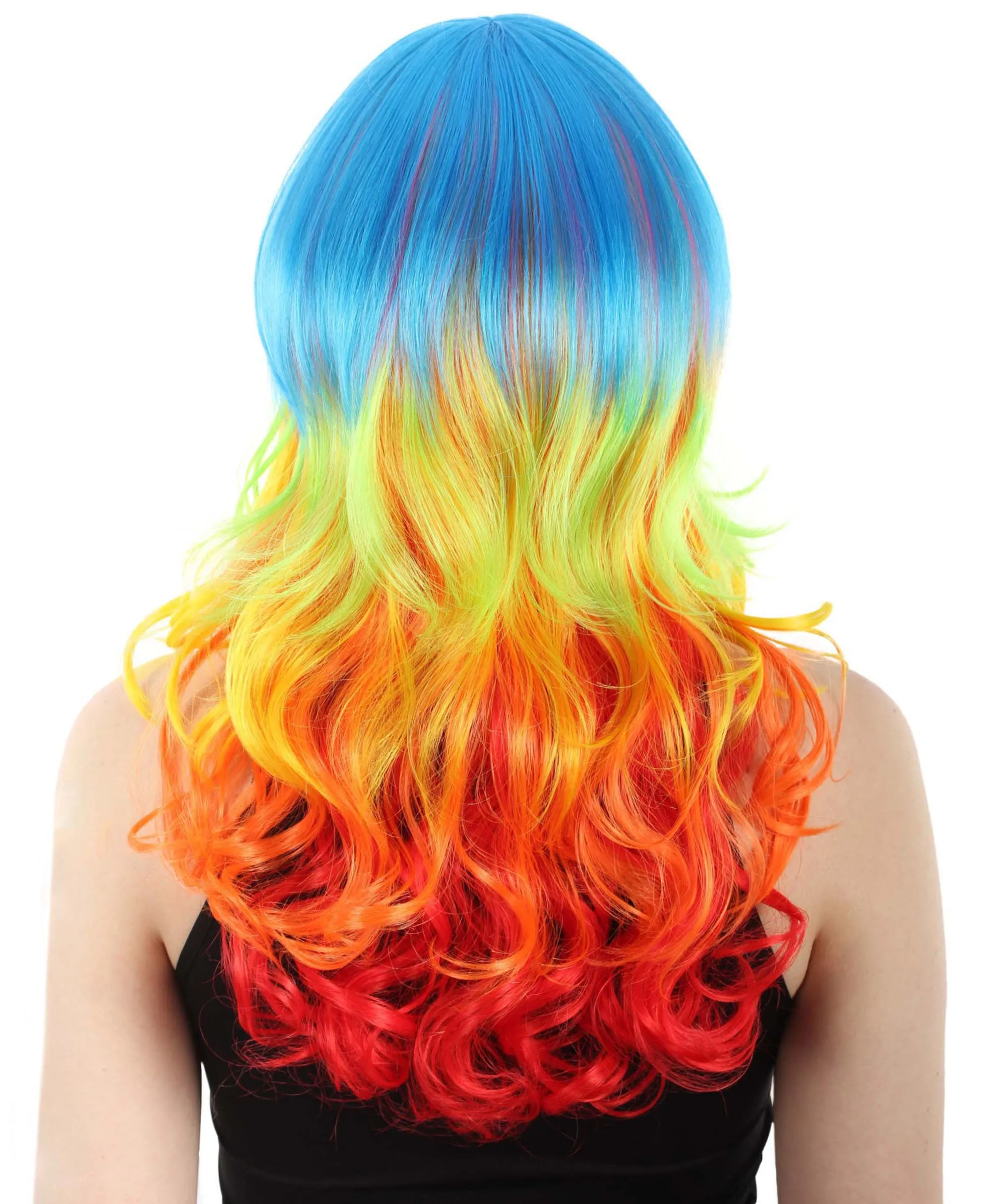 Rainbow Dash Wig | Multicolor Character Cosplay Halloween Wig | Premium Breathable Capless Cap