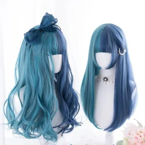 Split Enchanted Blue Wig