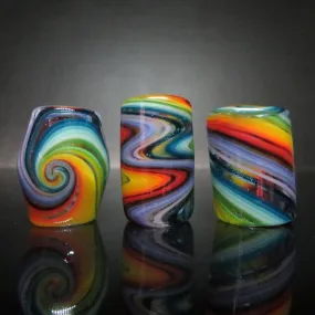 Taste the Rainbow Glass Dread Bead, CUSTOM Style and sizes Options