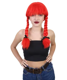 Woman's Farm Girl Wig | Medium Red Wig | Premium Breathable Capless Cap