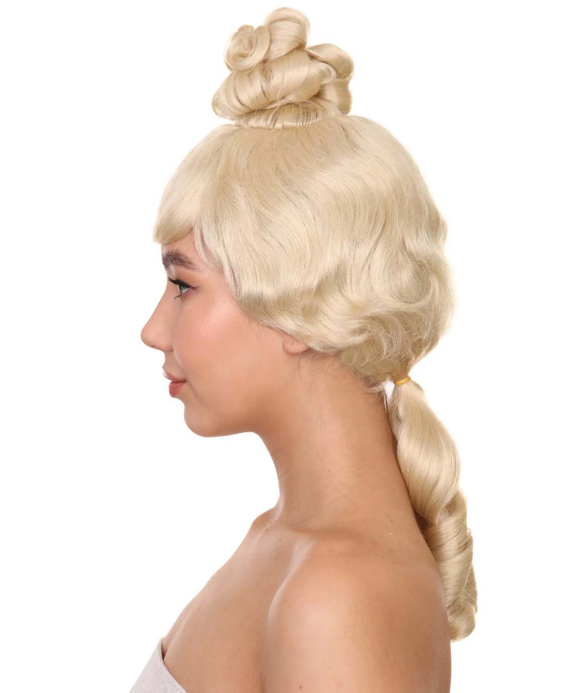 Womens Colonial Ladies 18th Century Wig | Blonde Historical Wigs | Premium Breathable Capless Cap